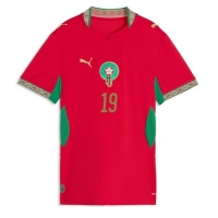 Camiseta Marruecos Youssef En-Nesyri #19 Primera Equipación Replica Mundial 2026 para mujer mangas cortas